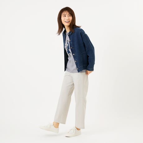 フロントボタンストレッチパンツ  [41717301]natural mist