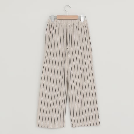 【日本製】コットンリネンストライプワイドパンツ

[80317195]natural mist
