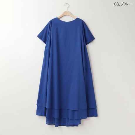 【手洗い可能】レイヤードコットンワンピース[71216058]natural mist