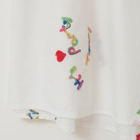 カラフルメッセージロゴ刺繍ビッグシャツ[14923323]capricious