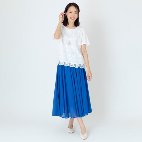 フラワー刺繍シアージョイントTシャツ

[41411521]natural mist