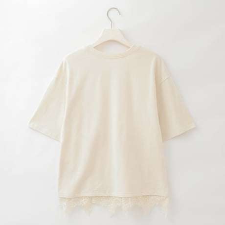 裾レース切替コットンTシャツ

[42251324]&Noel