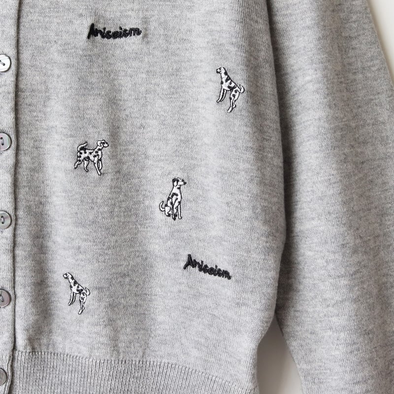 新品　フランシュリッペ　グレー　カーディガン　犬　刺繍　愛犬家　綿　ニット　薄手 楽天市場】犬（カーディガン・ボレロ｜トップス）：レディース