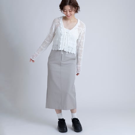 透かし編みニットカーディガン[15842101]オンライン限定