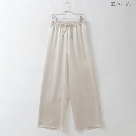 サテンイージーワイドパンツ[99947038]オンライン限定