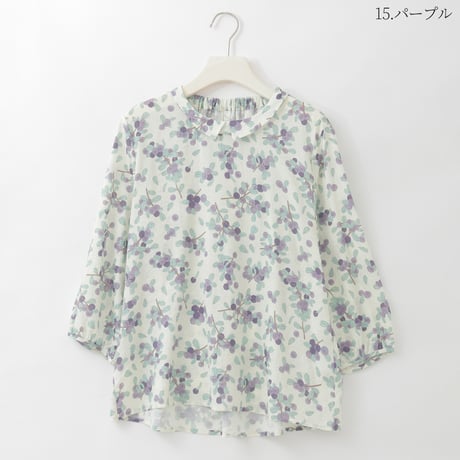 丸衿ベリープリントブラウス

[41413817]natural mist