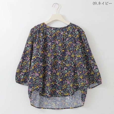小付き花柄ギャザーデザインブラウス[41413874]natural mist