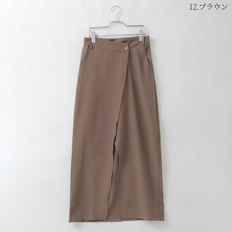 ラップ風カットロングスカート[15845034]オンライン限定