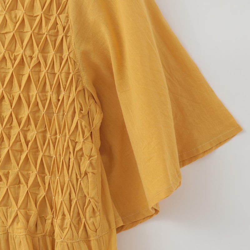 スモッキング刺繍Aラインワンピース [41716382]natural mist | nat