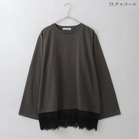 レイヤードヘムデザインロンT[15841034]オンライン限定