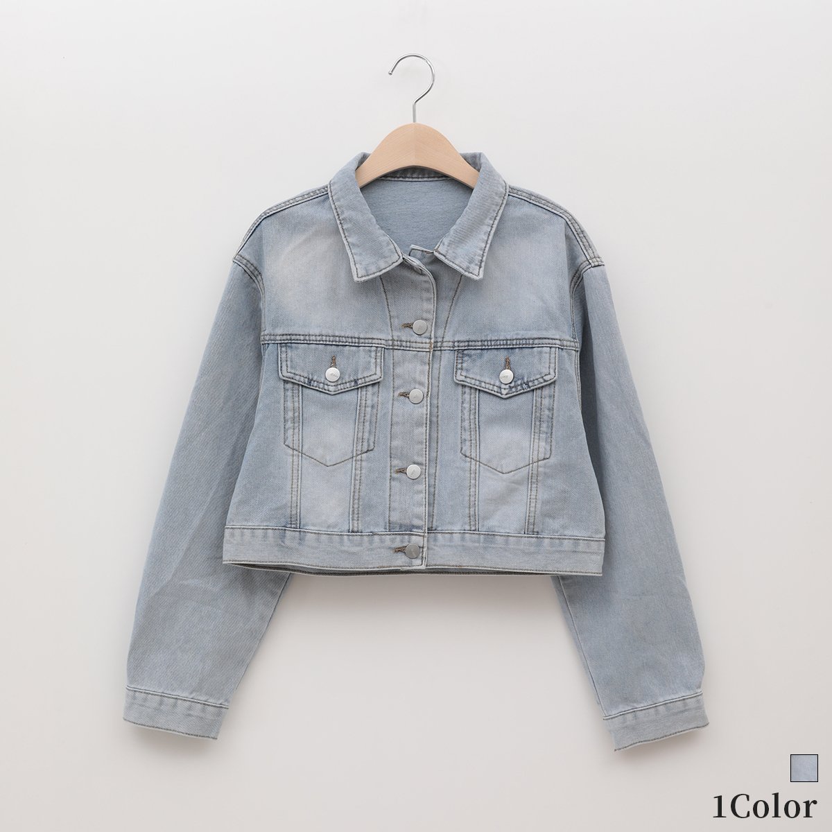 ショート丈デニムジャケット[22034228]vivid | natural mist Class