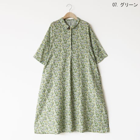 小花柄プルオーバーシャツワンピース[91916242]natural mist