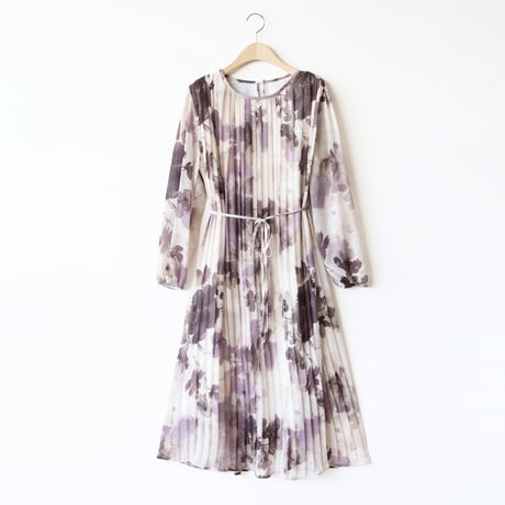 フラワーアートプリーツワンピース[41416355]natural mist