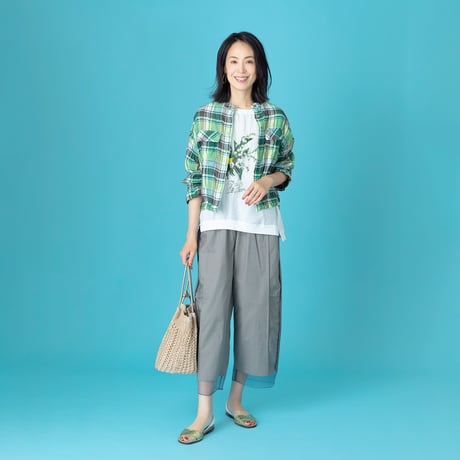 裾シアーサイドラインワイドパンツ

[62117313]natural mist