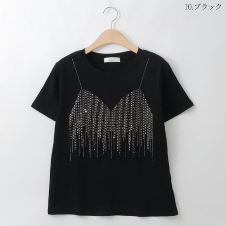ビジューデザインクルーネックTシャツ

[14951296]&Noel
