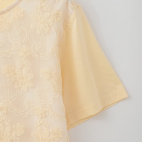 フラワー刺繍シアージョイントTシャツ

[41411521]natural mist