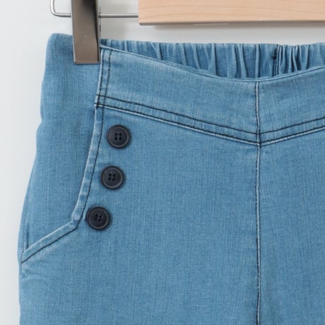 ボタンアクセントストレッチデニムパンツ[31917154]natural mist