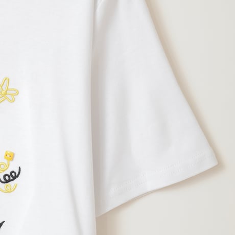 イラスト刺繍デザインTシャツ[30111312]natural mist