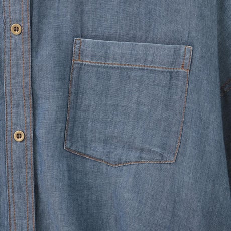 【洗える】デニムシアーオーバーシルエットブラウス

[71213792]natural mist