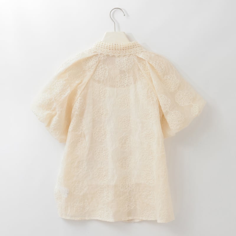 フラワー刺繍シアーブラウス [14953438]&Noel | natural mist C
