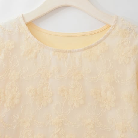 フラワー刺繍シアージョイントTシャツ

[41411521]natural mist