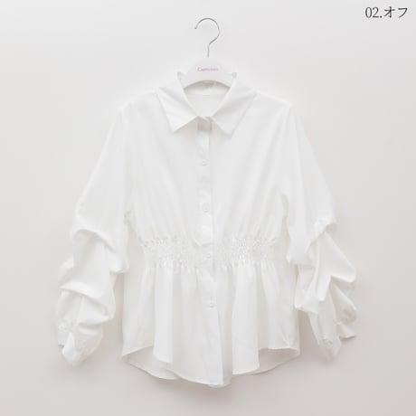 ウエストマークコンシャススリーブブラウス[62723234]capricious