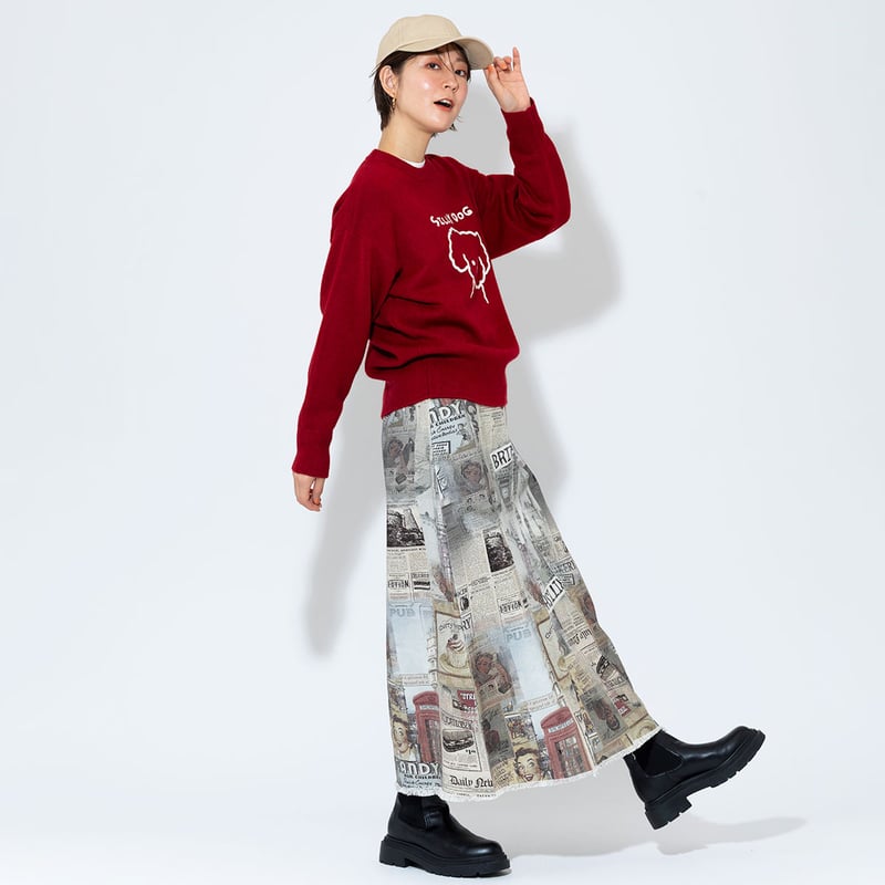 SILLYDOGニットプルオーバー[22032283]vivid | natural mist