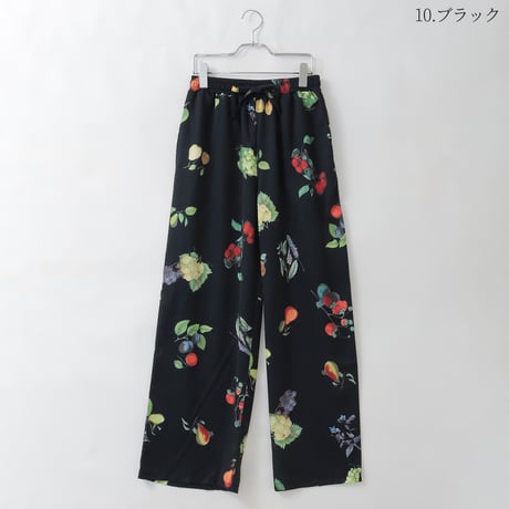 フルーツプリントセミワイドパンツ[99947040]オンライン限定