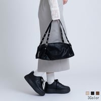 【2WAY】フェイクレザーベルトデザイントートバッグ[14948016]オンライン限定