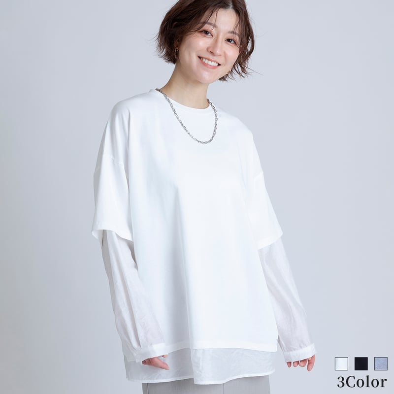 レイヤード風オーバーサイズT[15841024]オンライン限定 | natural mist