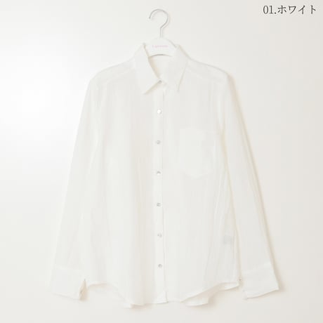 シェル調ボタンリネンシャツ[14923320]capricious