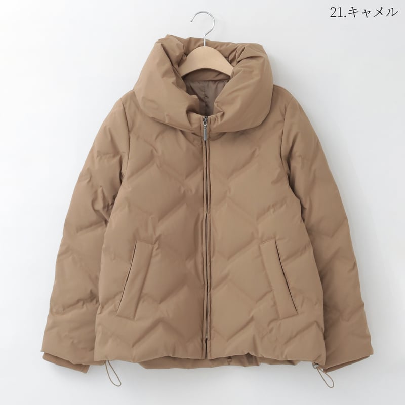 ボリュームカラーシームレスダウンショート丈コート[71214324]natural