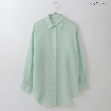オーバーシルエットストライプシアーシャツ[80643029]オンライン限定