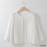 アイレットレースボレロブラウス

[41713469]natural mist
