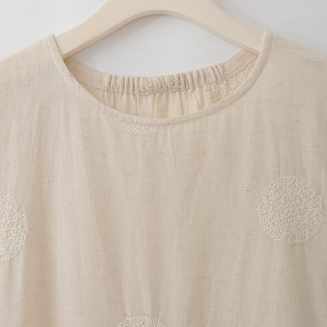 サークル刺繍デザインワンピース[61716375]natural mist