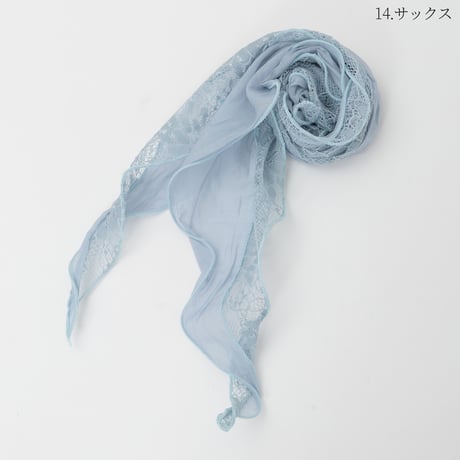 レース×シアーコンビストール  [61318214]natural mist