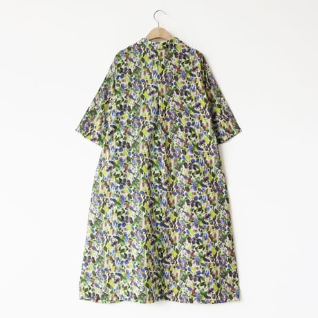 ボタニカルパターンプルオーバーシャツワンピース[91916243]natural mist