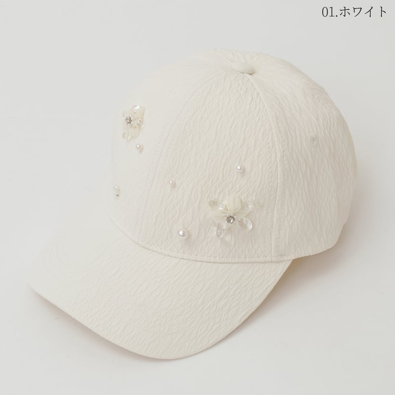 ビジューパールアクセントキャップ[22038282]vivid | natural mist