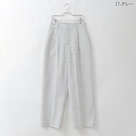 リネンライクタックデザインパンツ[15847034]オンライン限定