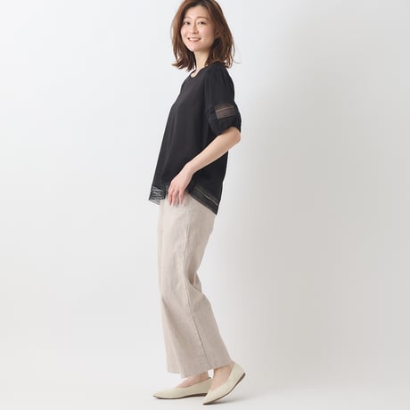 デザインポケットワイドパンツ[31917157]natural mist