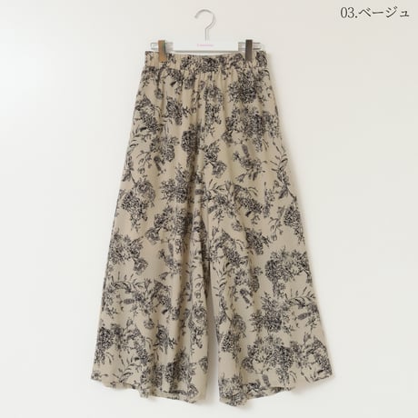 トワルドジュイ柄イージーワイドパンツ[32627101]capricious