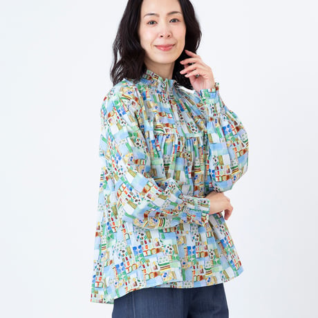 アートプリントシャーリングデザインブラウス

[30113673]natural mist