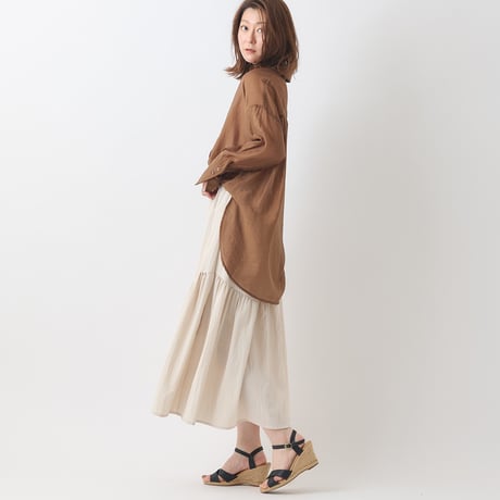 オーバーシルエットシアーブラウス[40813305]natural mist