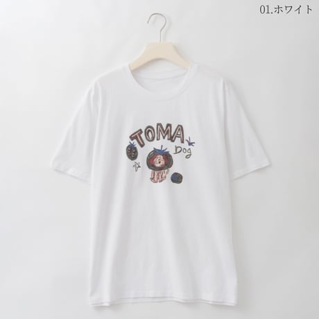 TOMA DOGアートプリントTシャツ

[22011535]natural mist