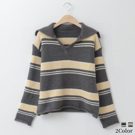 美品 glamb Mist CS / ミストカットソー　ブラウンストライプ CATEGORY トップス | natural mist Class