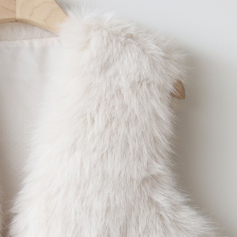 フェイクファーベスト[22034305]Vivid | natural mist Class