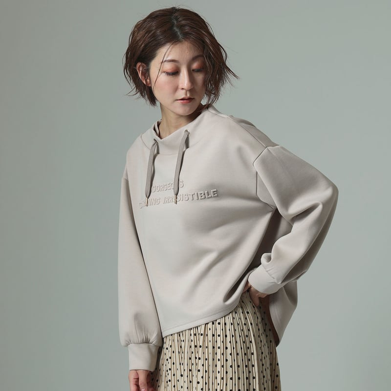 MM6】オーバーサイズエンボス加工フレンチコットンパイル地スウェット