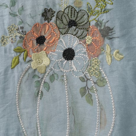 フラワーパンプキンプリント刺繍デザインTシャツ

[22011543]natural mist