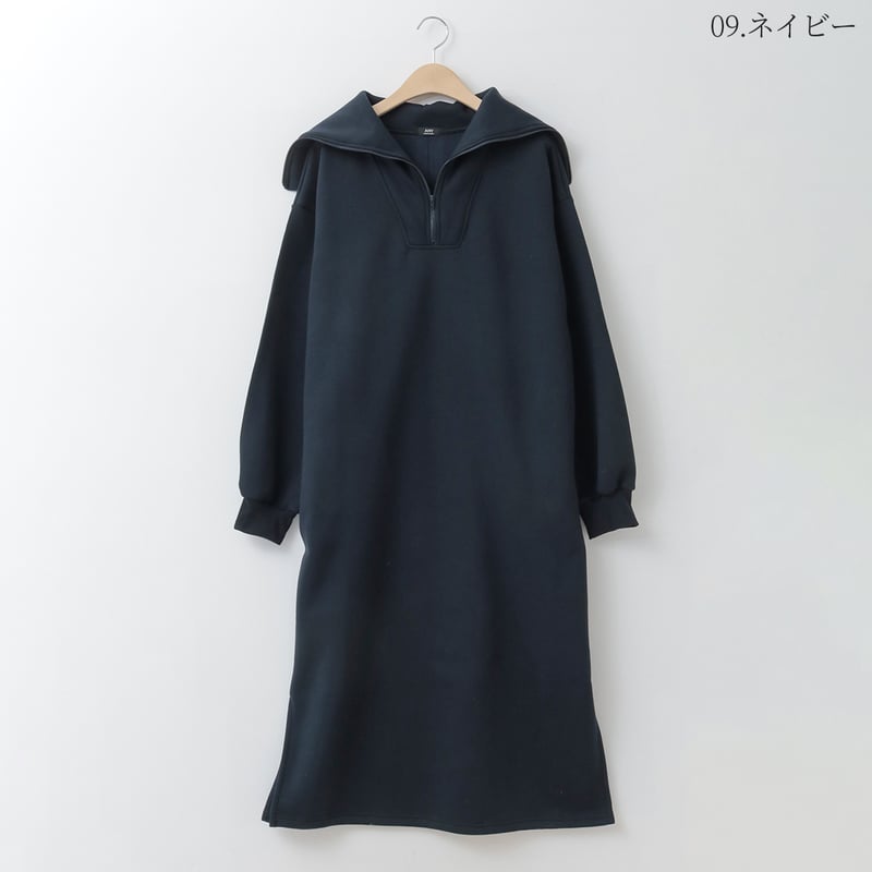 裏起毛ハーフジップワンピース[14946056]オンライン限定 | natural