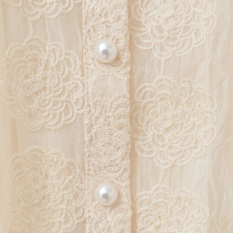 フラワー刺繍シアーブラウス [14953438]&Noel | natural mist C